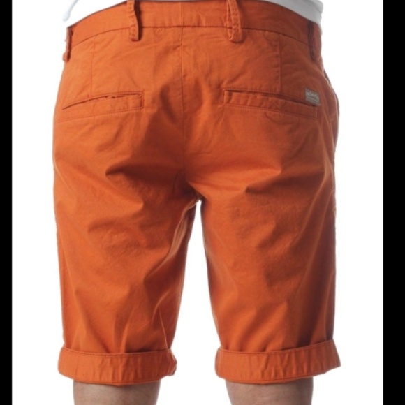 Men's Diesel Chi-Tight-B Slim Fit Orange Shorts Sz 32 - Picture 3 of 15
